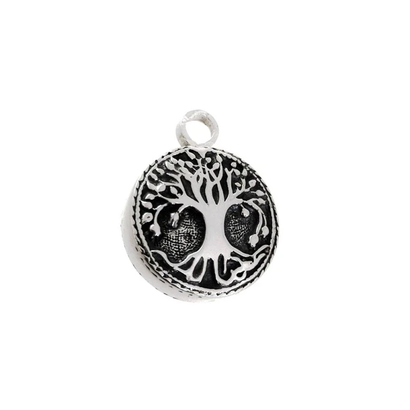 Colgante Guarda Cenizas Plata Ley 925m unisex 20 mm. oxidado