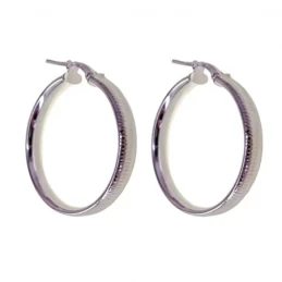 Pendientes Aros Plata Ley 925m dibujo 25 mm. mujer