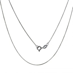 Cadena Plata Ley 925m rodiada 40 cm. modelo veneciana cierre reasa