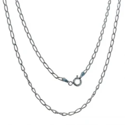 Cadena Plata Ley 925m modelo Bilbao 50 cm. cierre reasa