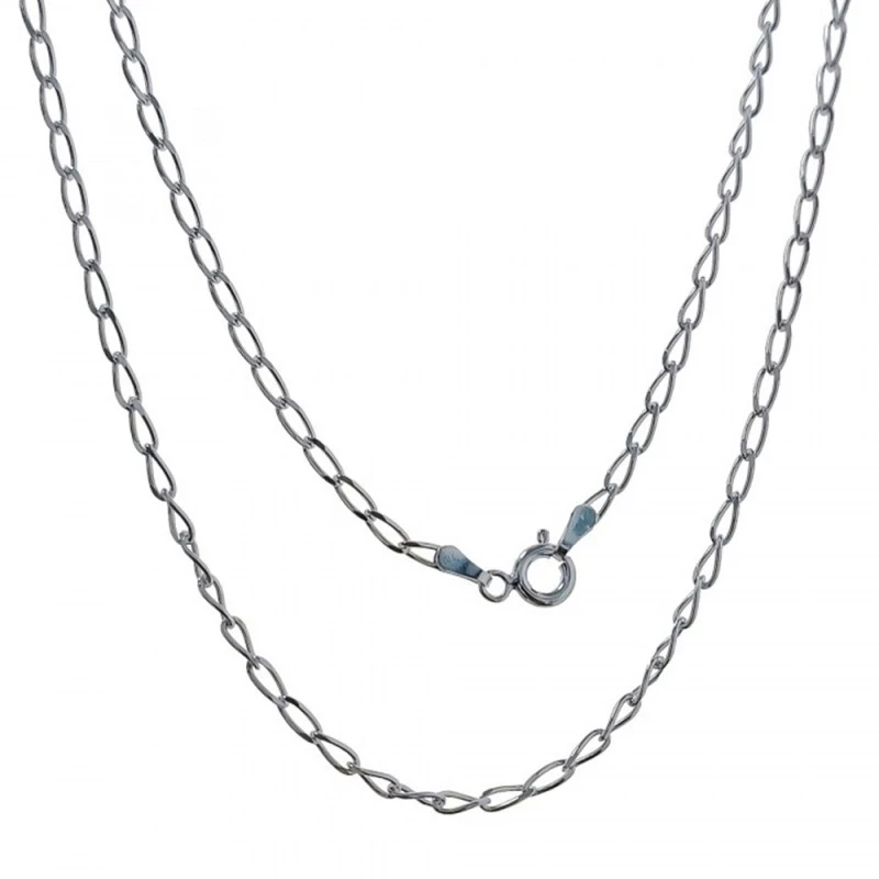 Cadena Plata Ley 925m modelo Bilbao 50 cm. cierre reasa