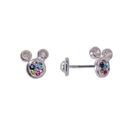 Pendientes Plata Ley 925m chatones circonitas colores microengaste 7