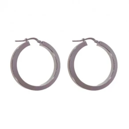 Pendientes Aros 21 mm. Plata Ley 925m lisos