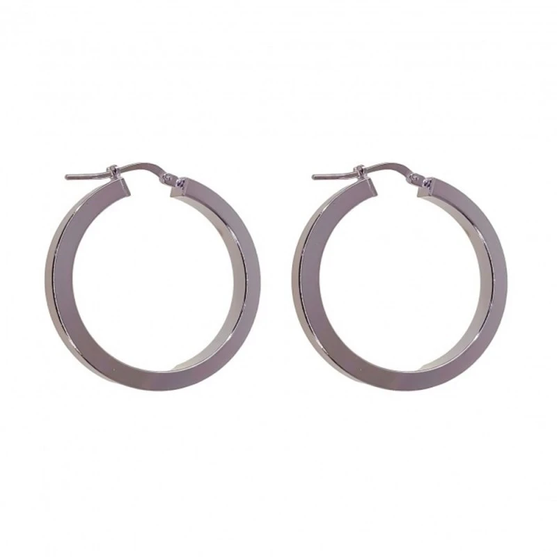 Pendientes Aros 21 mm. Plata Ley 925m lisos