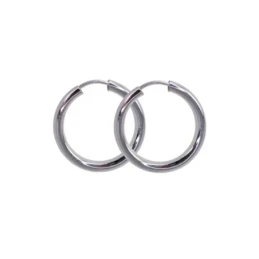 Pendientes Aros 20 mm. Plata Ley 925m lisos ancho 3 mm.