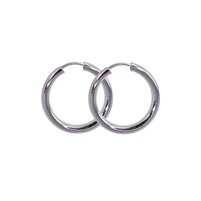 Pendientes Aros 20 mm. Plata Ley 925m lisos ancho 3 mm.