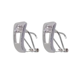 Pendientes Plata Ley 925m circonita 16 mm.