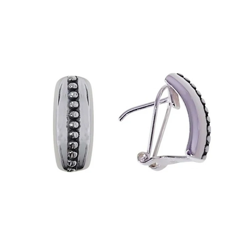 Pendientes Plata Ley 925m oxidada 16 mm. bolas