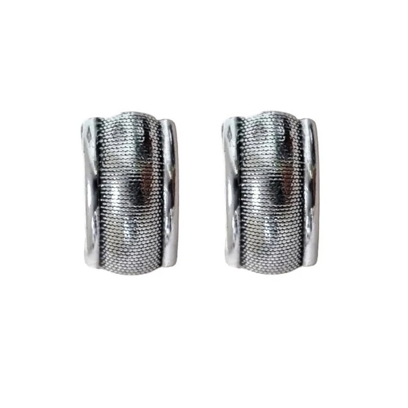 Pendientes Plata Ley 925m oxidados 17 mm. dibujo relieve