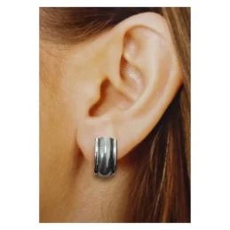 Pendientes Plata Ley 925m oxidados 17 mm. dibujo relieve