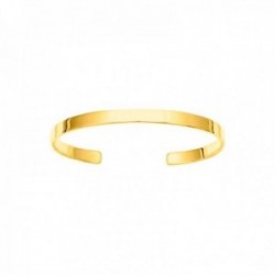 Pulsera Rígida Brazalete chapada oro 58 mm. abierta ancho 5 mm.. Chapado Alta Calidad Garantizado