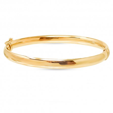 Pulsera rígida Brazalete Latón chapado oro 60 mm. diámetro. Chapado Oro Alta Calidad Garantizado