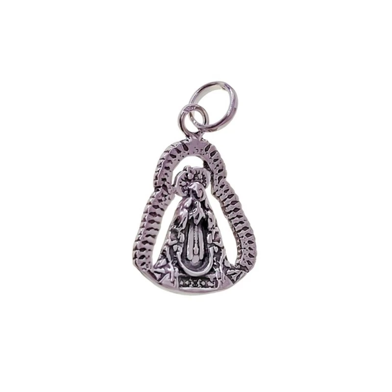 Virgen de la Soledad Colgante Plata Ley 925m unisex 18 mm. imagen cer