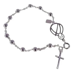 Virgen de la Cabeza Pulsera Plata Ley 925m mujer 18.5 cm. imagen cala
