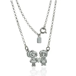 Gargantilla Plata Ley 925m unisex 41 cm. colgante niño niña detalle c