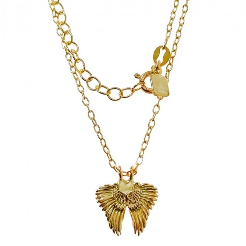 Collar Plata Ley 925m mujer 40 cm. cadena forzada chapada oro colgant