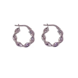 Pendientes Aros Plata Ley 925m mujer 10 mm. reliados detalle brillo a