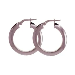 Pendientes Aros Plata Ley 925m mujer 20 mm. lisos detalle brillo anch