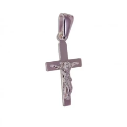 Colgante Cruz Cristo Plata 925m unisex 21 mm. lisa brillo