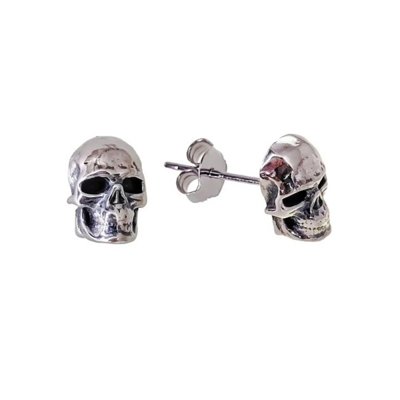 Pendientes Plata Ley 925m mujer 11 mm. forma calavera