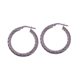Pendientes Plata Ley 925m mujer 20 mm. reliados