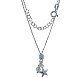 Gargantilla Plata Ley 925m mujer 28 cm. cadena veneciana 1 mm. detall