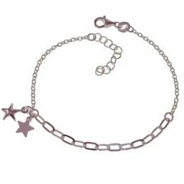 Pulsera Plata Ley 925m mujer 17 cm. cadena forzada alargada 1.90 mm.