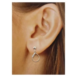 Pendientes Plata Ley 925m mujer 19 cm. forma lágrima calada circonita