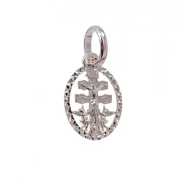 Cruz Caravaca Colgante Plata Ley 925m unisex 16 mm. cerco detalle tal