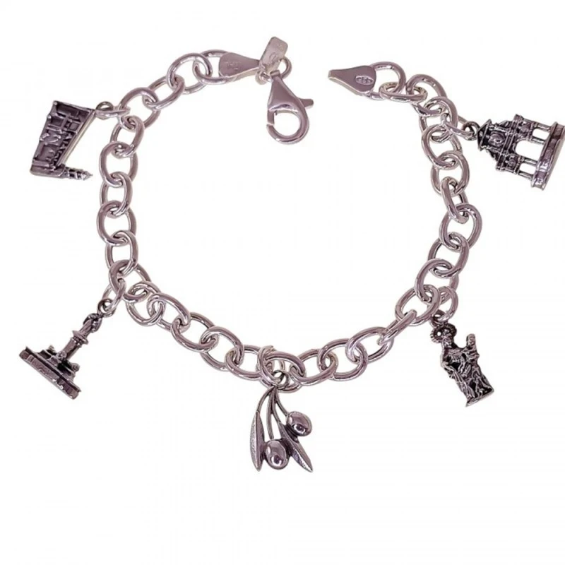 Pulsera Plata Ley 925m 19 cm. Nuestra Señora del Alcázar Patrona de B