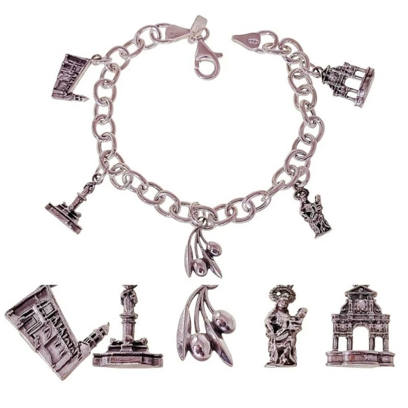 Pulsera Plata Ley 925m 19 cm. Nuestra Señora del Alcázar Patrona de B