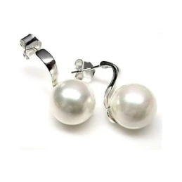 Pendientes Plata Ley 925m mujer perla 12 mm. forma