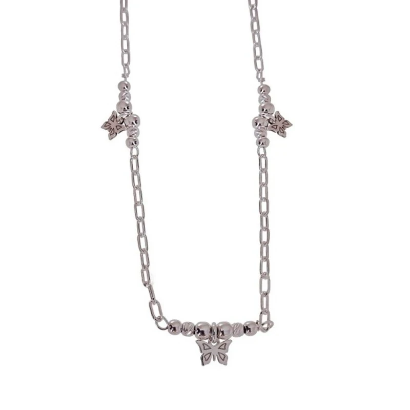 Tobillera Plata Ley 925m mujer cadena forzada combinada colgantes mar