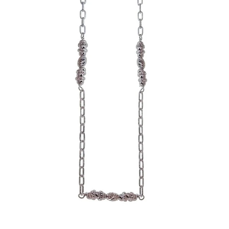 Tobillera Plata Ley 925m mujer 23 cm. cadena forzada alargada entrepi