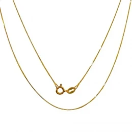 Cadena Plata Ley 925m chapada oro 50 cm. veneciana 0.5 mm.