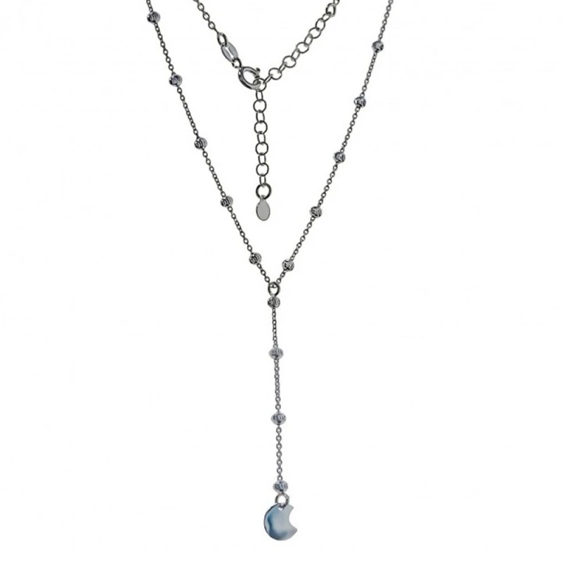 Gargantilla Plata Ley 925m cadena forzada 40 cm. combinada bolas tall
