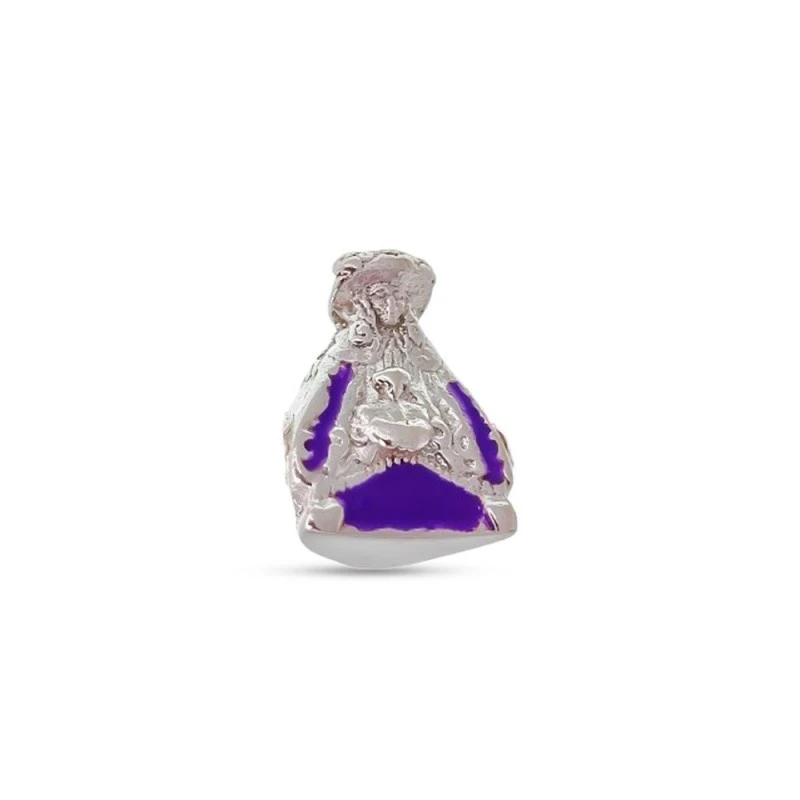 Abalorio Charm Virgen del Rocío Plata Ley 925m icono 13 mm. esmaltado