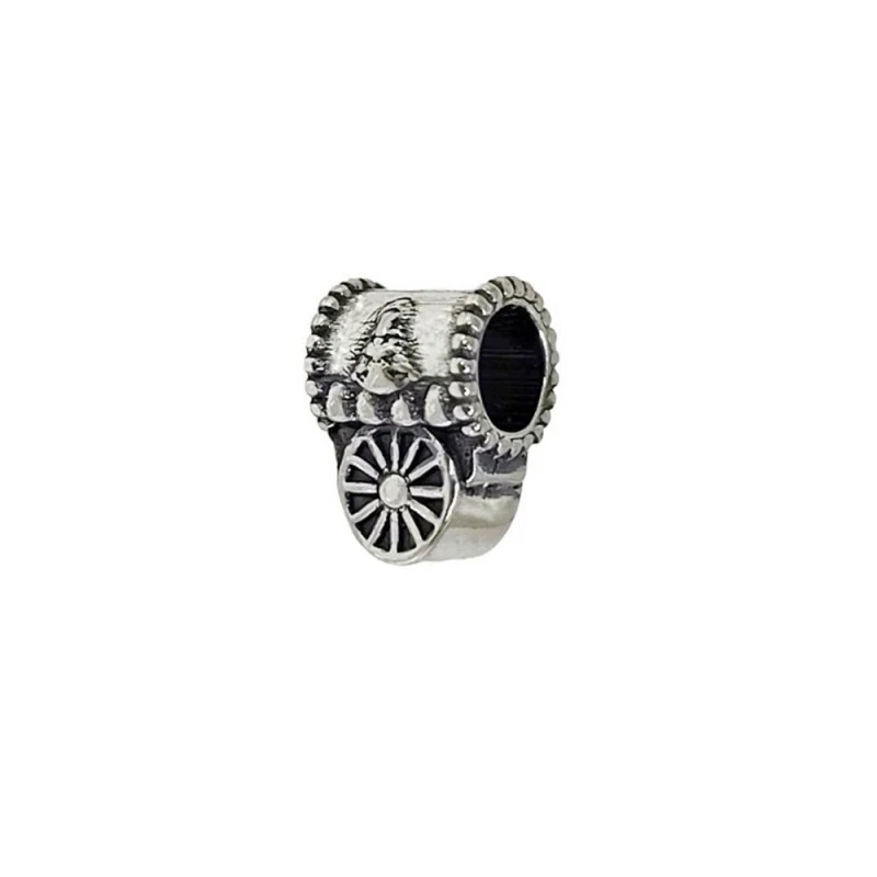 Charm Abalorio Carreta Rociera Icono Plata Ley 925m carreta 11 mm.