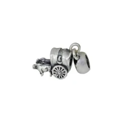 Abalorio Charm Carreta Rocío Bueyes Icono Plata Ley 925m carriola 12