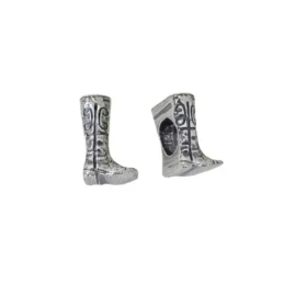 Abalorio Charm Botos Rocieros Plata Ley 925m icono botas 10 mm.