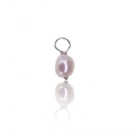 Abalorio Charm Perla Plata Ley 925m colgante 4.5 mm.