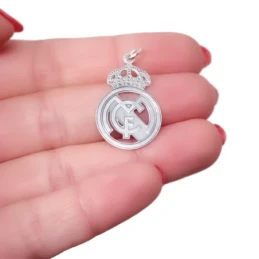Real Madrid CF Colgante Plata Ley 925m macizo 27 mm. calado brillo co