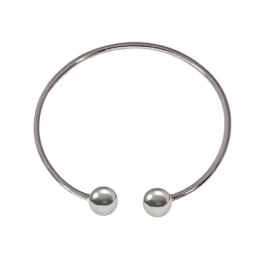 Pulsera Brazalete Plata Ley 925m niña 52 mm. diámetro 2 mm. grosor li