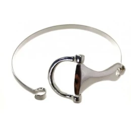 Pulsera Brazalete Plata Ley 925m mujer 60 mm. diámetro detalle estrib
