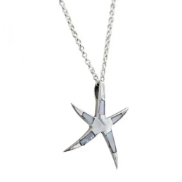 Gargantilla Collar Plata Ley 925m mujer 42 cm. colgante estrella de m