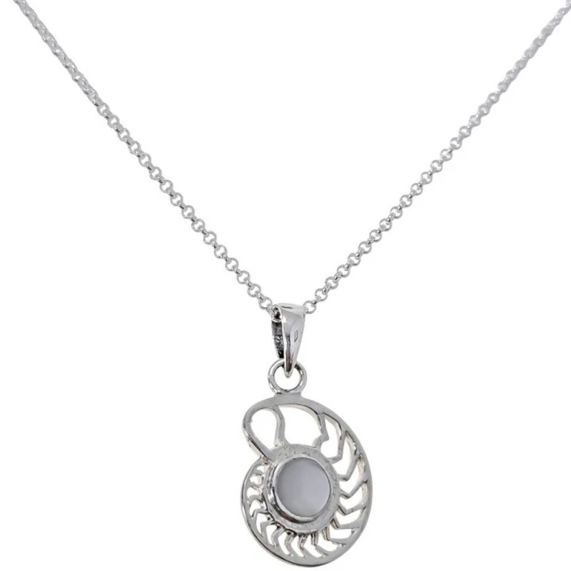 Gargantilla Collar Plata Ley 925m mujer 42 cm. cadena rolo colgante c