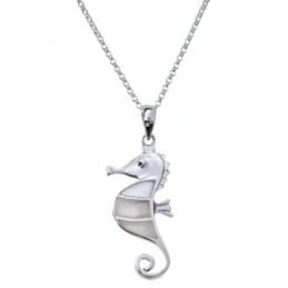 Gargantilla Collar Plata Ley 925m cadena rolo 42 cm. colgante caballi