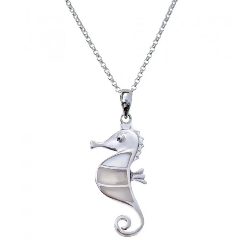 Gargantilla Collar Plata Ley 925m cadena rolo 42 cm. colgante caballi