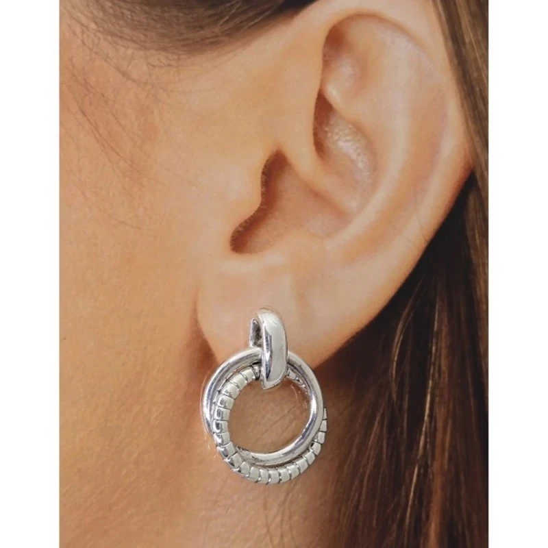 Pendientes Plata Ley 925m mujer 29 mm. aros entrelazados