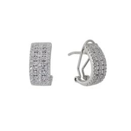 Pendientes Plata Ley 925m mujer 14 mm. circonitas microengaste